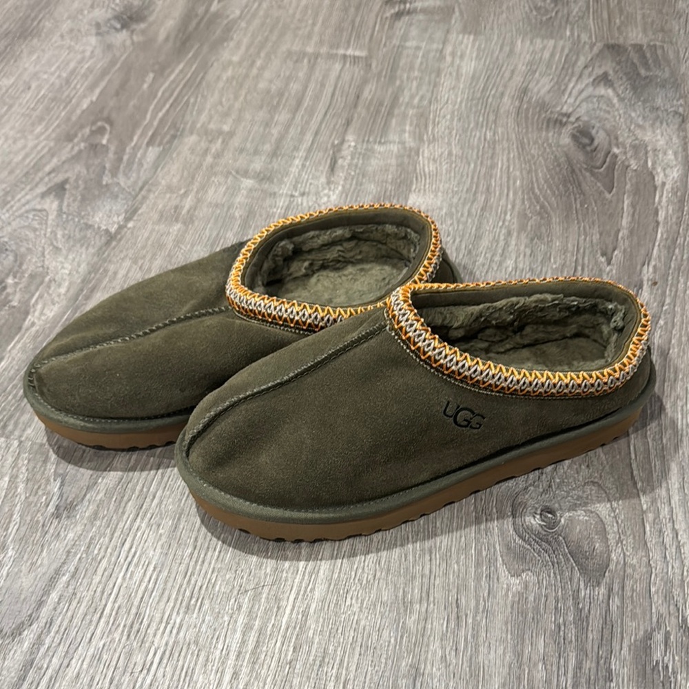 UGG Forest Suede Slippers with Patterned Trim